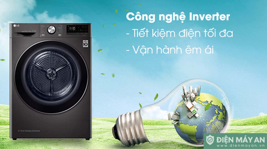 Máy Sấy Bơm Nhiệt LG 9 Kg DVHP09B - inverter